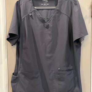 Cherokee gray Women's Scrub Top and bottom